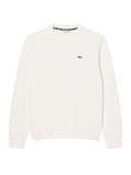 LACOSTE WOMEN Relaxed Fit Piqué Crew Neck Sweatshirt White