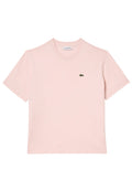 LACOSTE WOMEN Relaxed Fit Soft Cotton T-shirt Light Pink - MAISONDEFASHION.COM