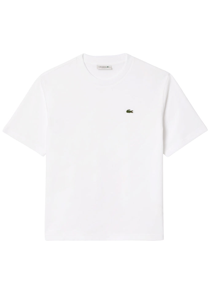 LACOSTE WOMEN Relaxed Fit Soft Cotton T-shirt White - MAISONDEFASHION.COM