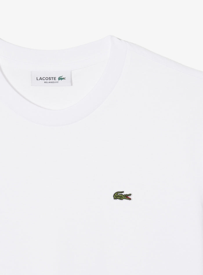 LACOSTE WOMEN Relaxed Fit Soft Cotton T-shirt White - MAISONDEFASHION.COM
