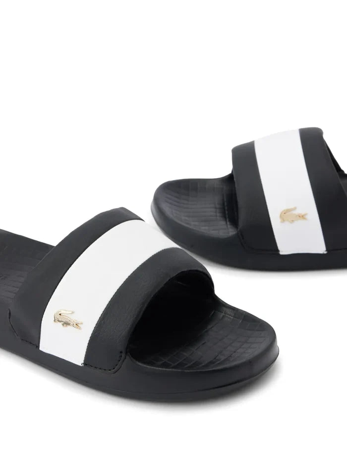 LACOSTE WOMEN Serve Hybrid Slides Black - MAISONDEFASHION.COM
