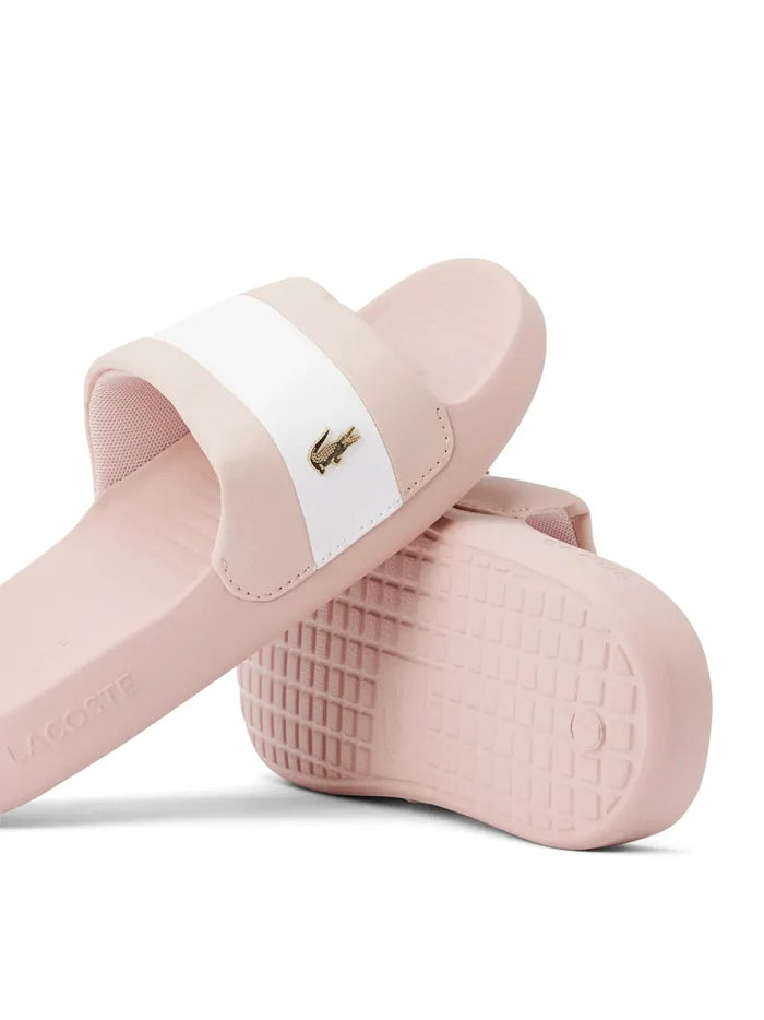 LACOSTE WOMEN Serve Hybrid Slides Pink - MAISONDEFASHION.COM