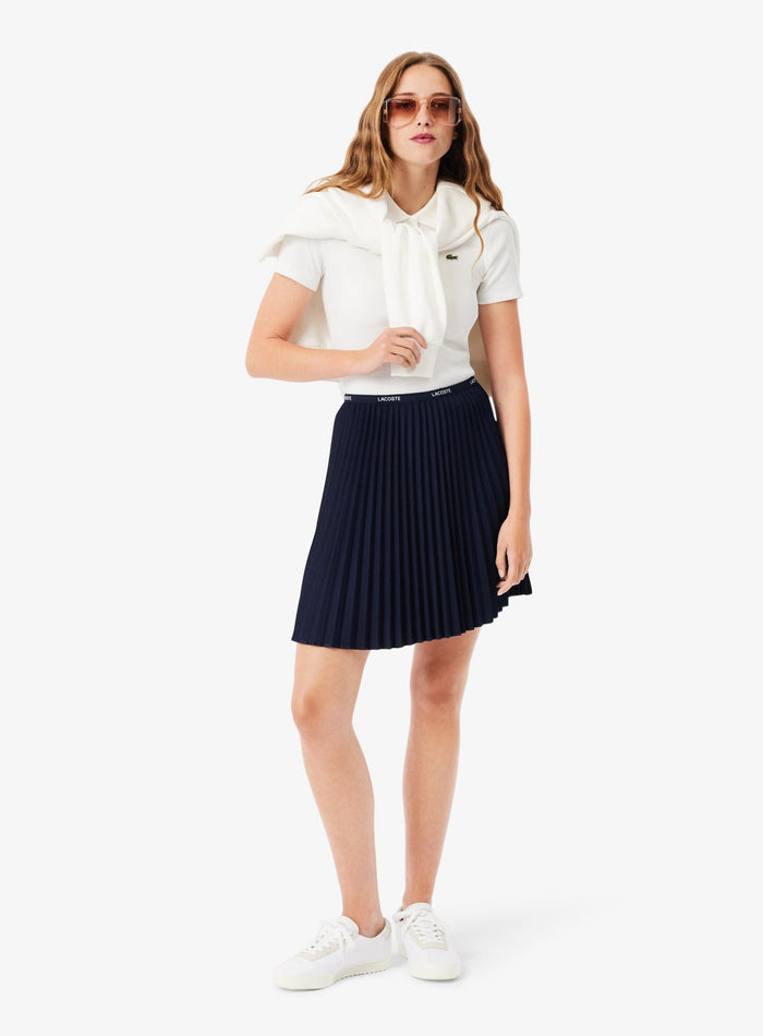 LACOSTE WOMEN Short Pleated Skirt Midnight Blue - MAISONDEFASHION.COM