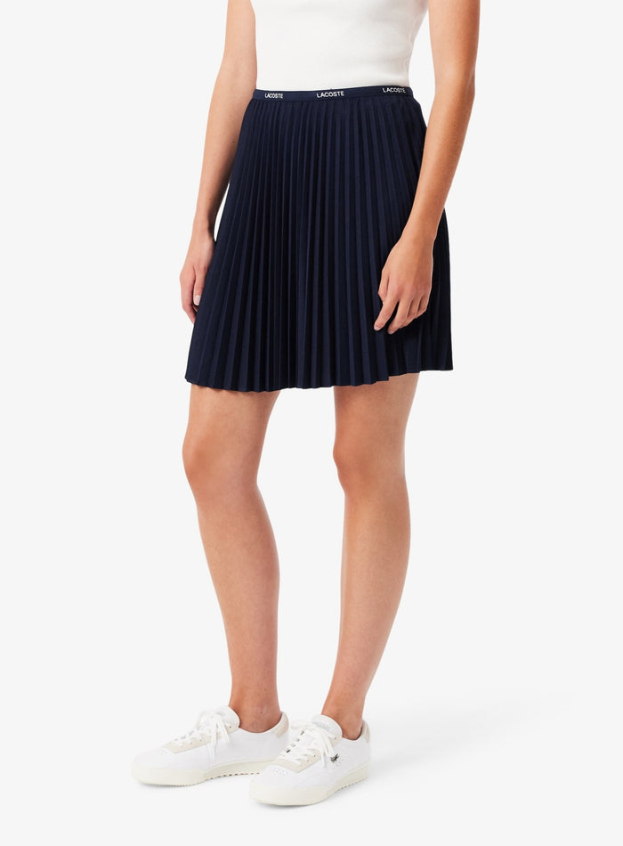 LACOSTE WOMEN Short Pleated Skirt Midnight Blue - MAISONDEFASHION.COM