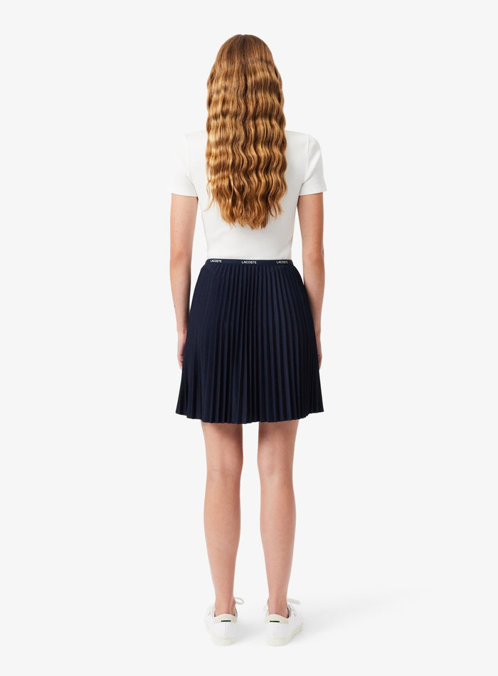 LACOSTE WOMEN Short Pleated Skirt Midnight Blue - MAISONDEFASHION.COM