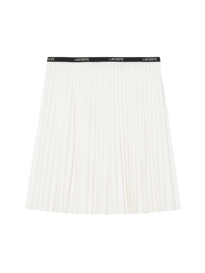 LACOSTE WOMEN Short Pleated Skirt White - MAISONDEFASHION.COM
