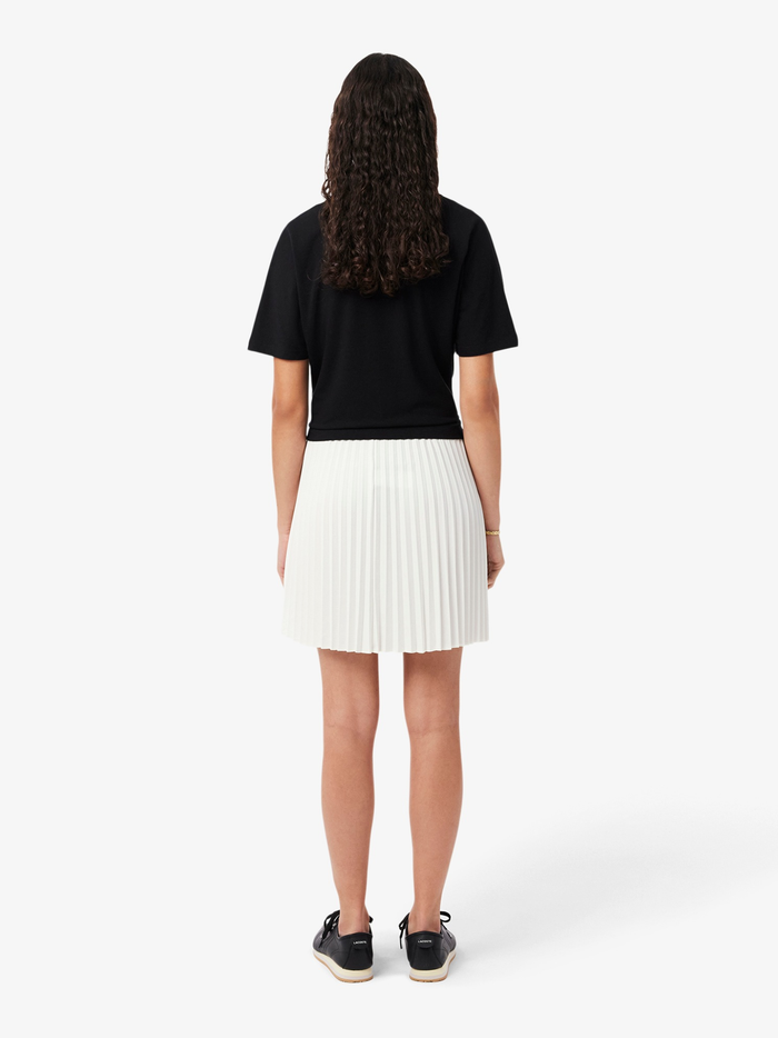LACOSTE WOMEN Short Pleated Skirt White - MAISONDEFASHION.COM