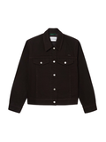 LACOSTE WOMEN Slim Fit Buttoned Denim Jacket Brown - MAISONDEFASHION.COM