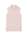 LACOSTE WOMEN Slim Fit L.12.D Sleeveless Stretch Polo Shirt Light Pink - MAISONDEFASHION.COM