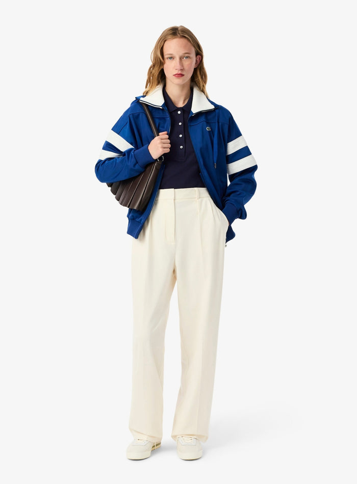 LACOSTE WOMEN Slim Fit L.12.D Stretch Piqué Polo Shirt Midnight Blue - MAISONDEFASHION.COM