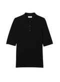 LACOSTE WOMEN Slim Fit L.12.D Three Quarter Sleeve Polo Shirt Black - MAISONDEFASHION.COM
