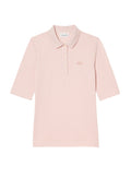 LACOSTE WOMEN Slim Fit L.12.D Three Quarter Sleeve Polo Shirt Light Pink - MAISONDEFASHION.COM