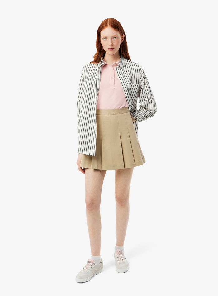 LACOSTE WOMEN Slim Fit L.12.D Three Quarter Sleeve Polo Shirt Light Pink - MAISONDEFASHION.COM