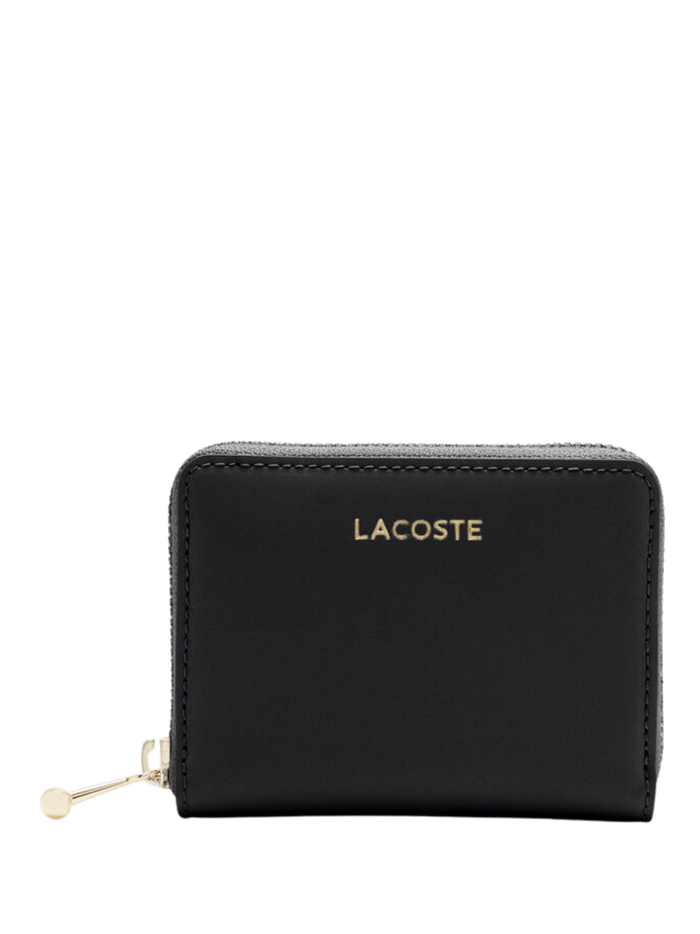 LACOSTE WOMEN Small Casual Zipped Billfold Black - MAISONDEFASHION.COM