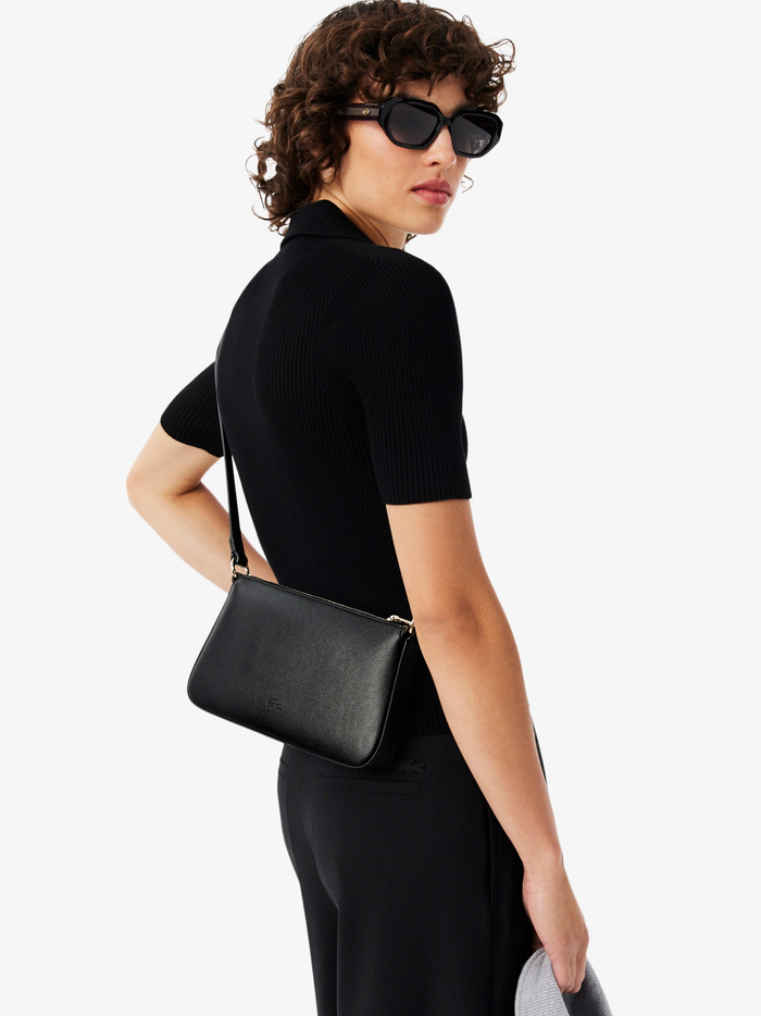 LACOSTE WOMEN Small Champs-Élysées Shoulder Bag Black