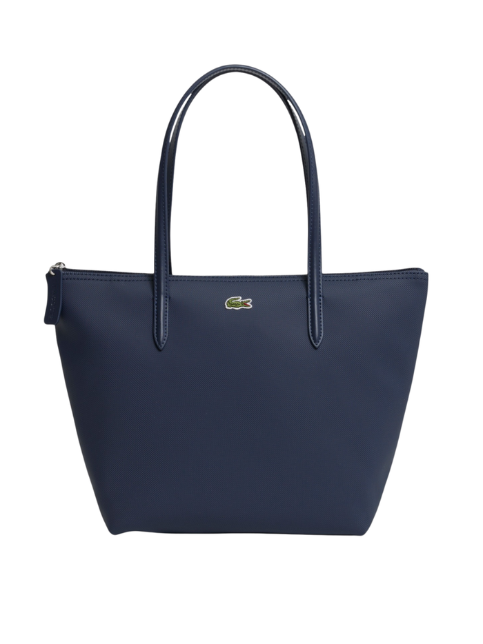 LACOSTE WOMEN Small L.12.12 Concept Tote Navy - MAISONDEFASHION.COM