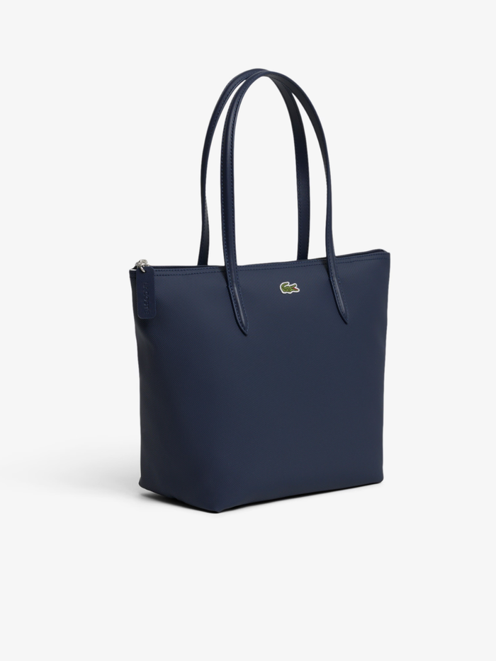LACOSTE WOMEN Small L.12.12 Concept Tote Navy - MAISONDEFASHION.COM