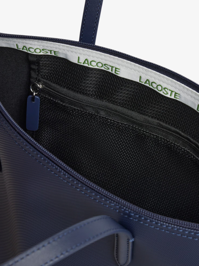 LACOSTE WOMEN Small L.12.12 Concept Tote Navy - MAISONDEFASHION.COM