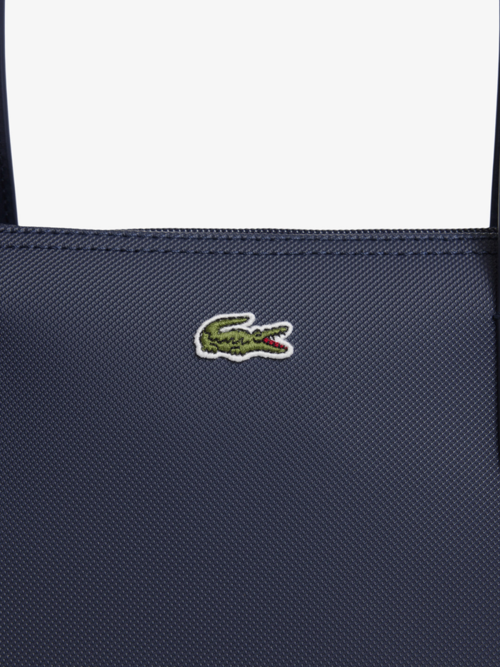 LACOSTE WOMEN Small L.12.12 Concept Tote Navy - MAISONDEFASHION.COM