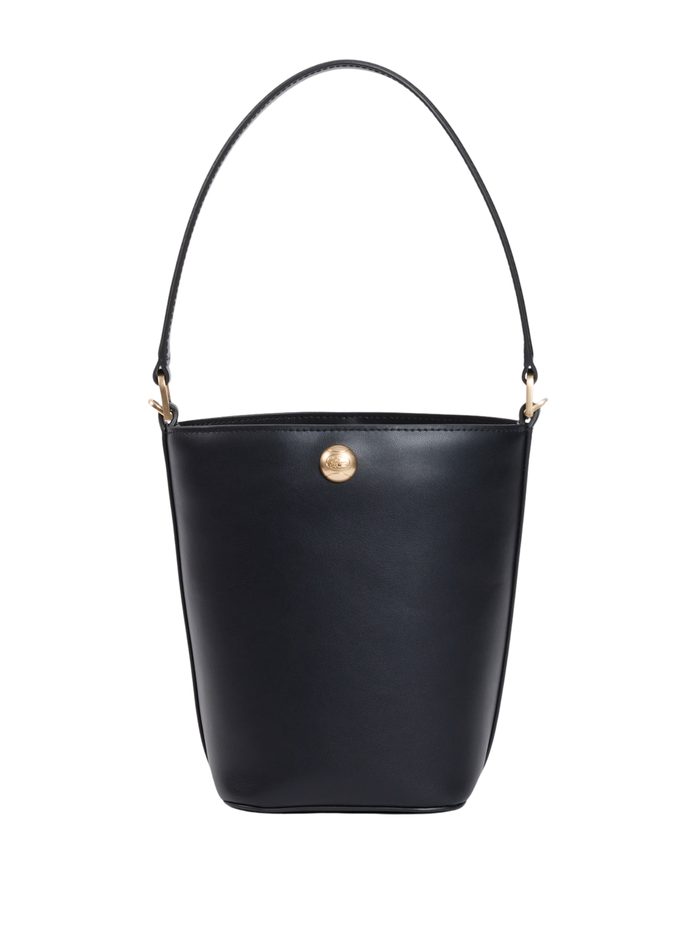 LACOSTE WOMEN Small Tennis Bliss Leather Bucket Bag Black