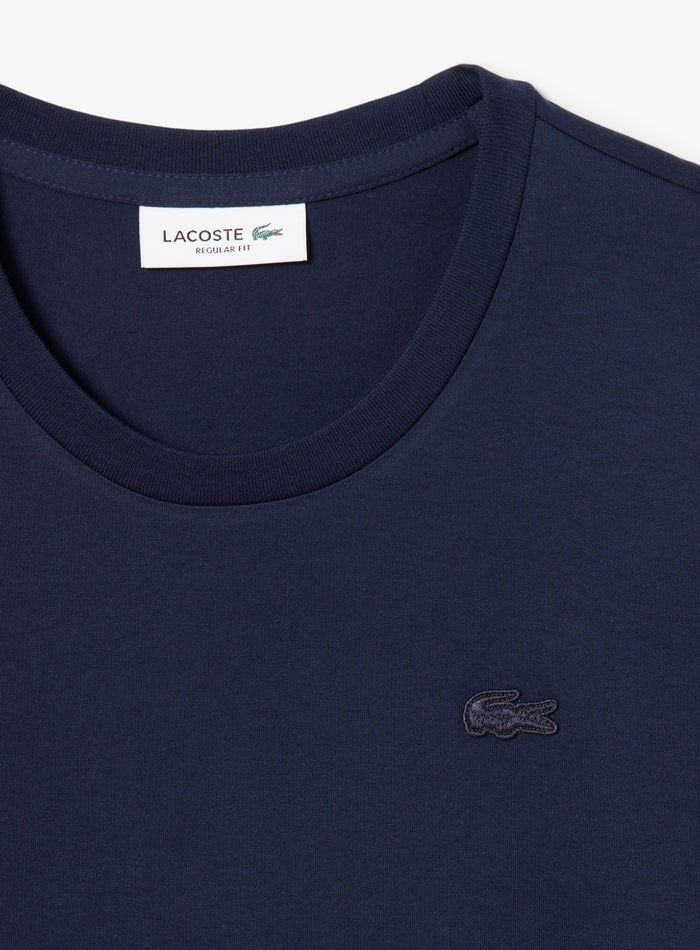 LACOSTE WOMEN Soft Cotton Three Quarter Sleeve T-shirt Midnight Blue - MAISONDEFASHION.COM
