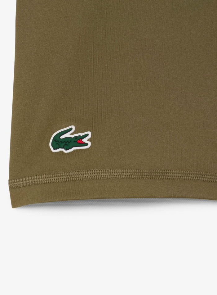 LACOSTE WOMEN Stretch Tennis Dress and Shorts White Khaki Green - MAISONDEFASHION.COM