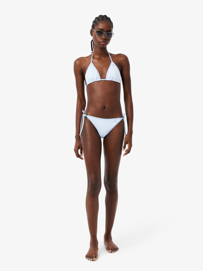 LACOSTE WOMEN Swim Briefs Light Blue/White