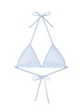 LACOSTE WOMEN Swim Top Light Blue/White