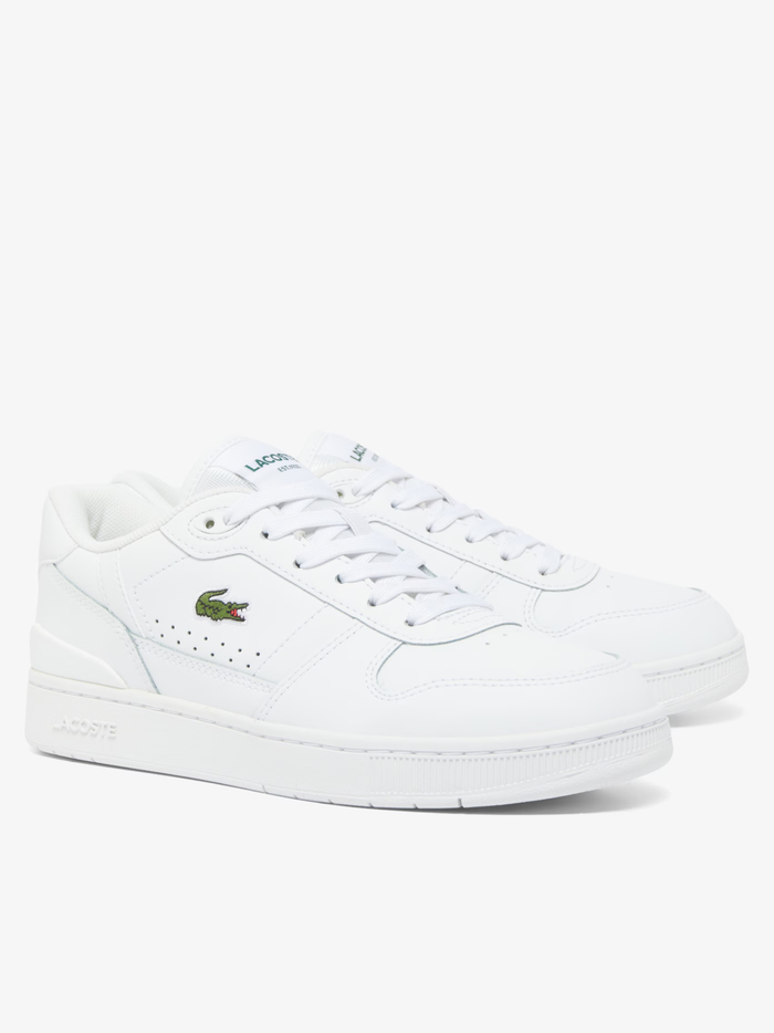 LACOSTE WOMEN T-Clip Set Leather Sneakers White - MAISONDEFASHION.COM