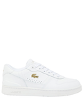 LACOSTE WOMEN T-Clip Set Leather Sneakers White/Gold - MAISONDEFASHION.COM