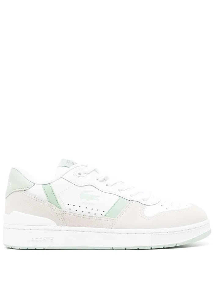 LACOSTE WOMEN T-clip Set Sneakers White/Green - MAISONDEFASHION.COM