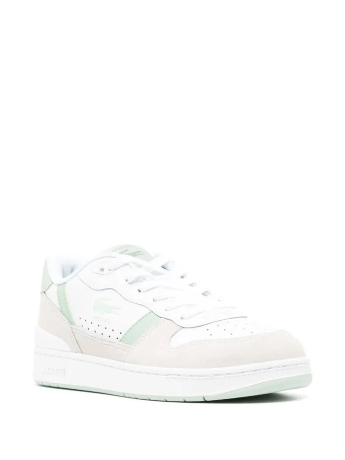 LACOSTE WOMEN T-clip Set Sneakers White/Green - MAISONDEFASHION.COM