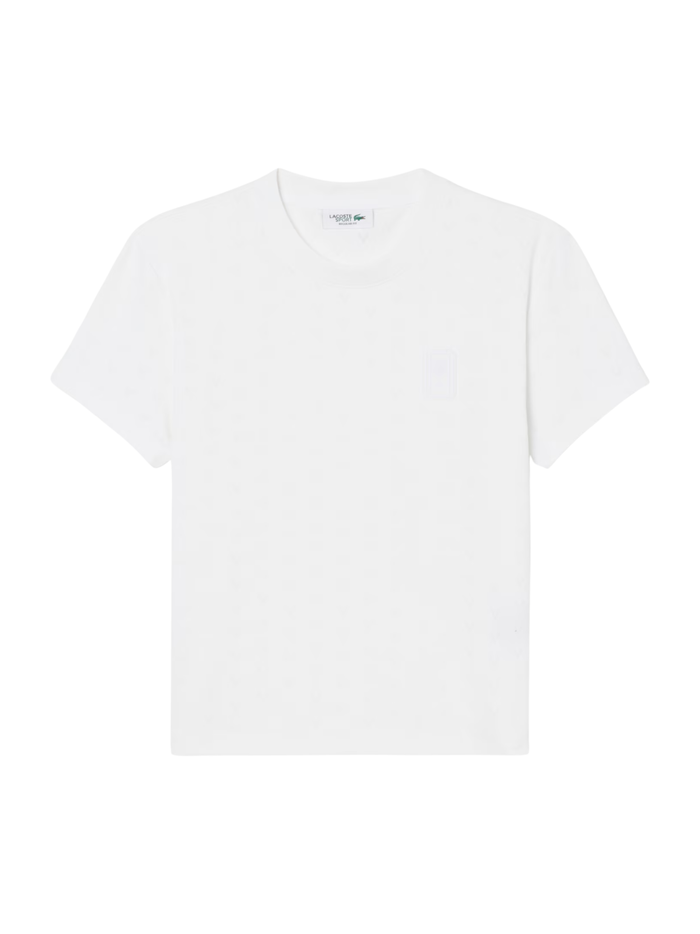 LACOSTE WOMEN Tennis Slim Fit Ultra Dry T-shirt White - MAISONDEFASHION.COM