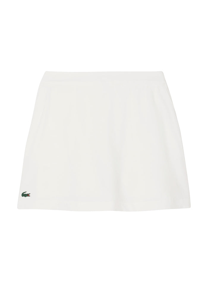 LACOSTE WOMEN Ultra Dry Golf Skirt with Liner White - MAISONDEFASHION.COM