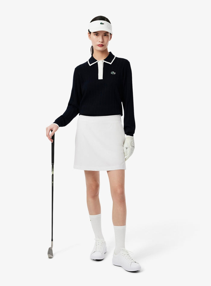 LACOSTE WOMEN Ultra Dry Golf Skirt with Liner White - MAISONDEFASHION.COM