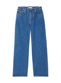 LACOSTE WOMEN Wide Fit Denim Jeans Blue - MAISONDEFASHION.COM