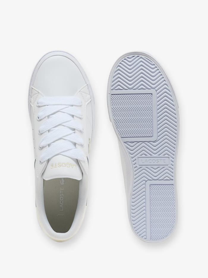 LACOSTE WOMEN Ziane Platform Leather Sneakers White/Off-White - MAISONDEFASHION.COM