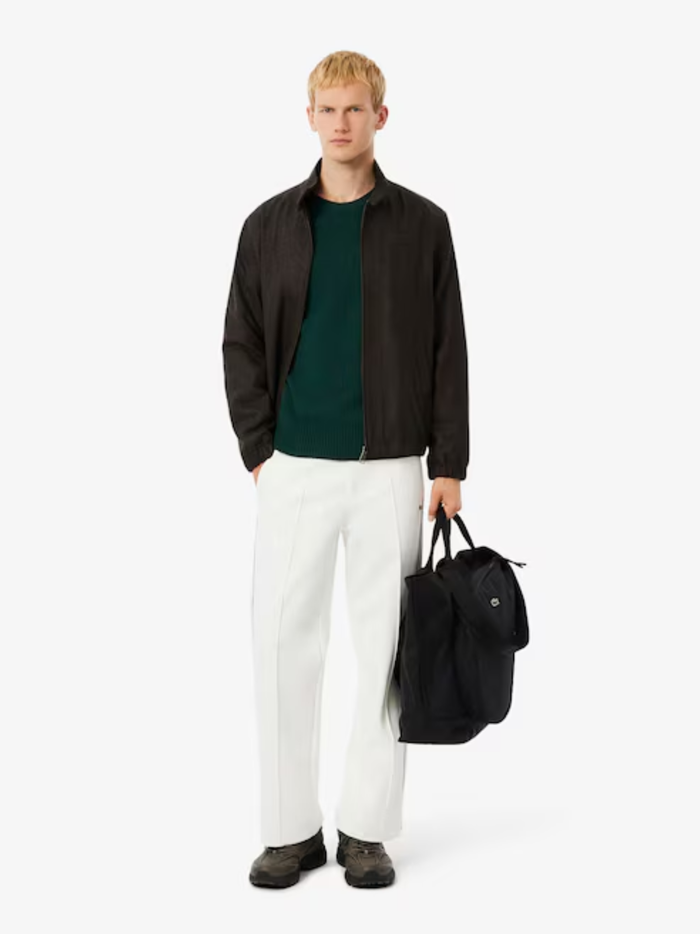 LACOSTE Wool Crew Neck Sweater Sinople Green - MAISONDEFASHION.COM