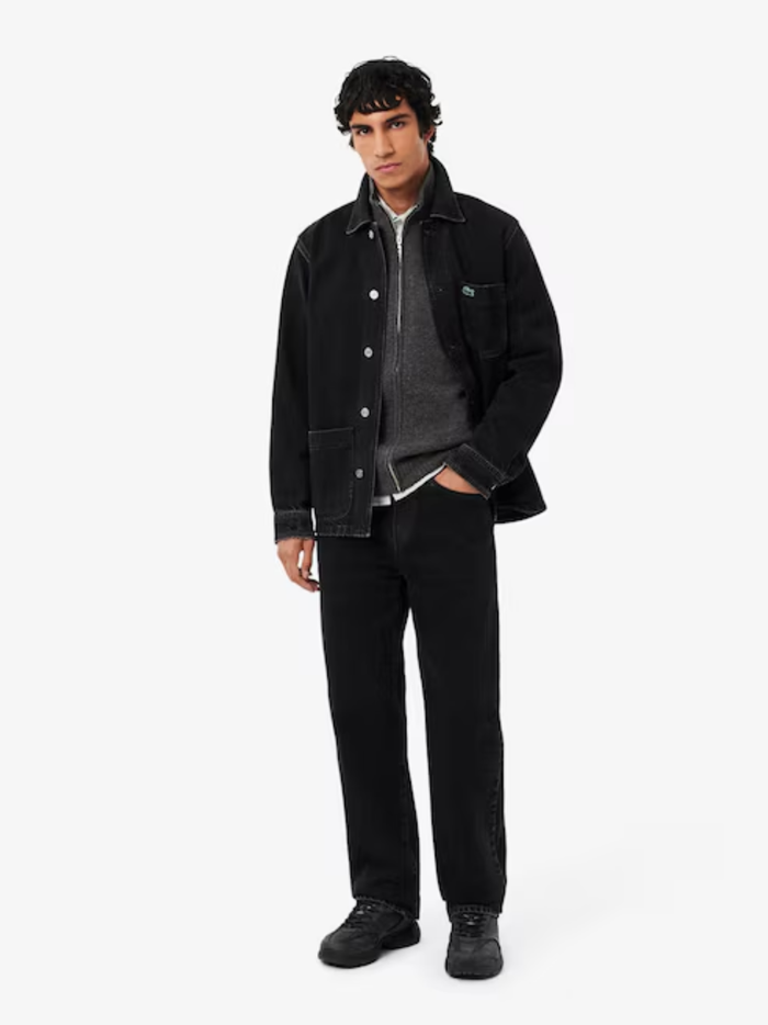 LACOSTE Wool Zipped Sweater Heathered Grey - MAISONDEFASHION.COM
