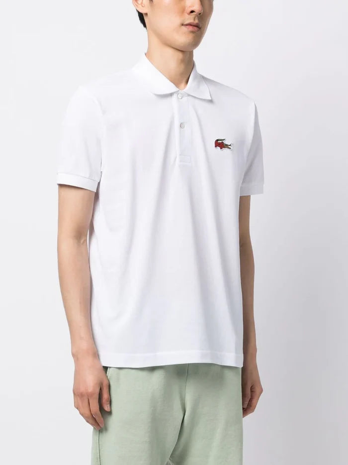 LACOSTE x Money Heist Polo Shirt White - MAISONDEFASHION.COM