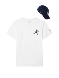 LACOSTE x Novak Djokovic T-shirt & Cap Pack White/Navy - MAISONDEFASHION.COM