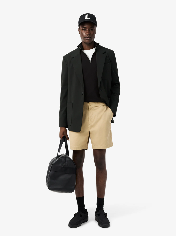 LACOSTE Zipped High Neck Cotton Sweater Black - MAISONDEFASHION.COM