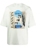 LANVIN Seasonal Print T-Shirt Without Pocket Sage - MAISONDEFASHION.COM