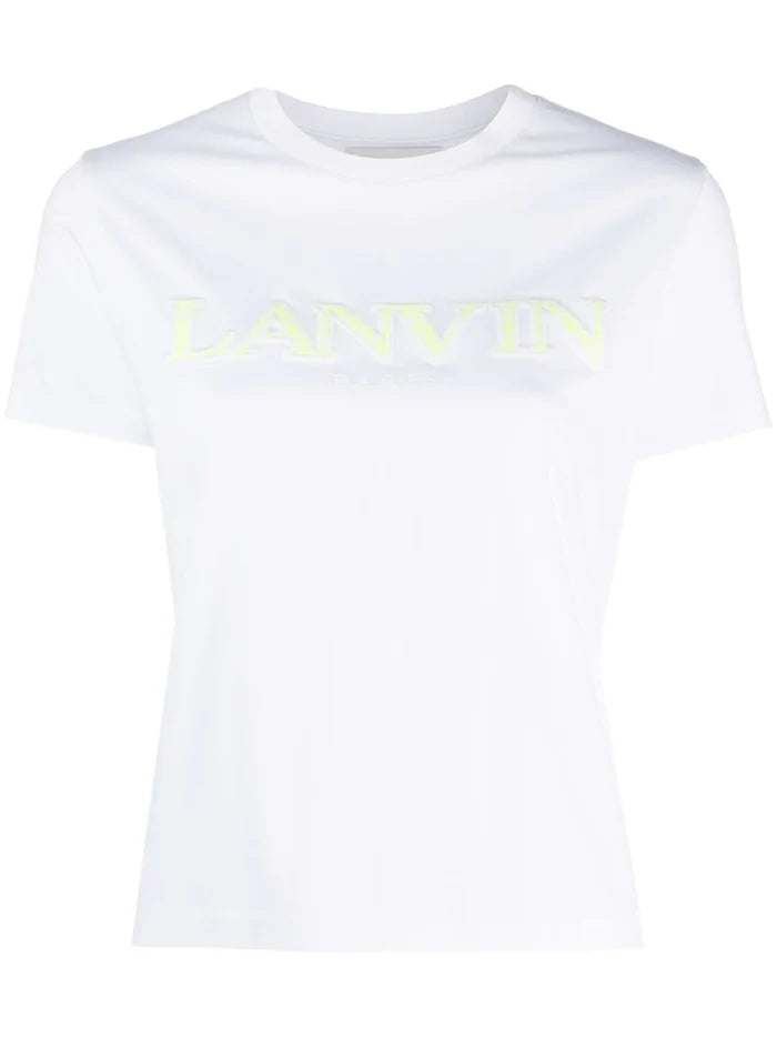 LANVIN WOMEN Classic Fit Lanvin Curb T-Shirt Optic White - MAISONDEFASHION.COM