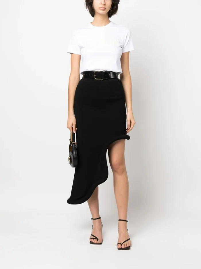LANVIN WOMEN Classic Fit Lanvin Curb T-Shirt Optic White - MAISONDEFASHION.COM