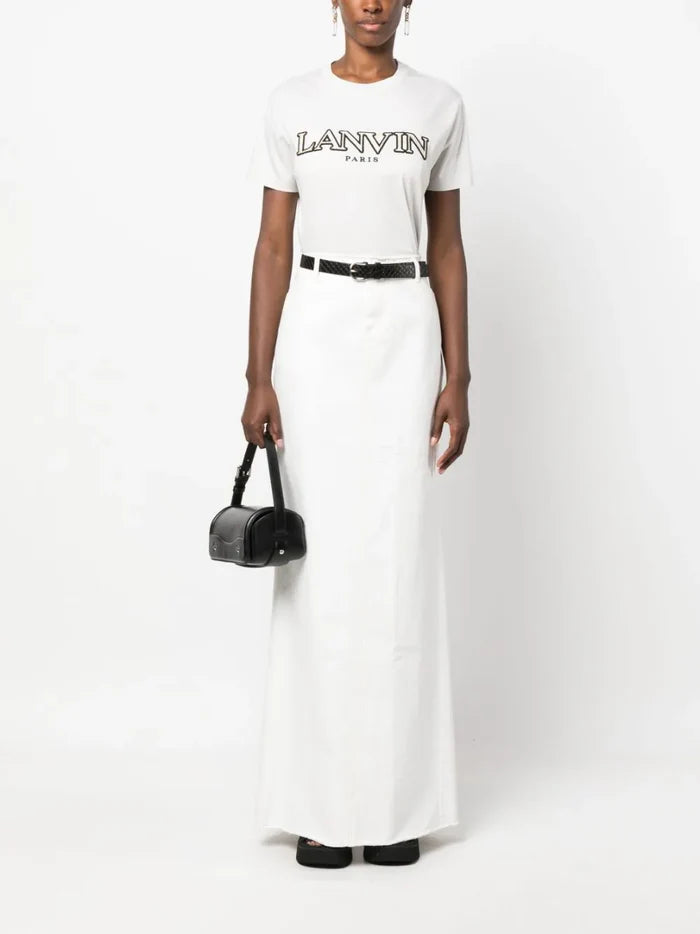 LANVIN WOMEN Curb Regular Fit T-Shirt Mastic - MAISONDEFASHION.COM