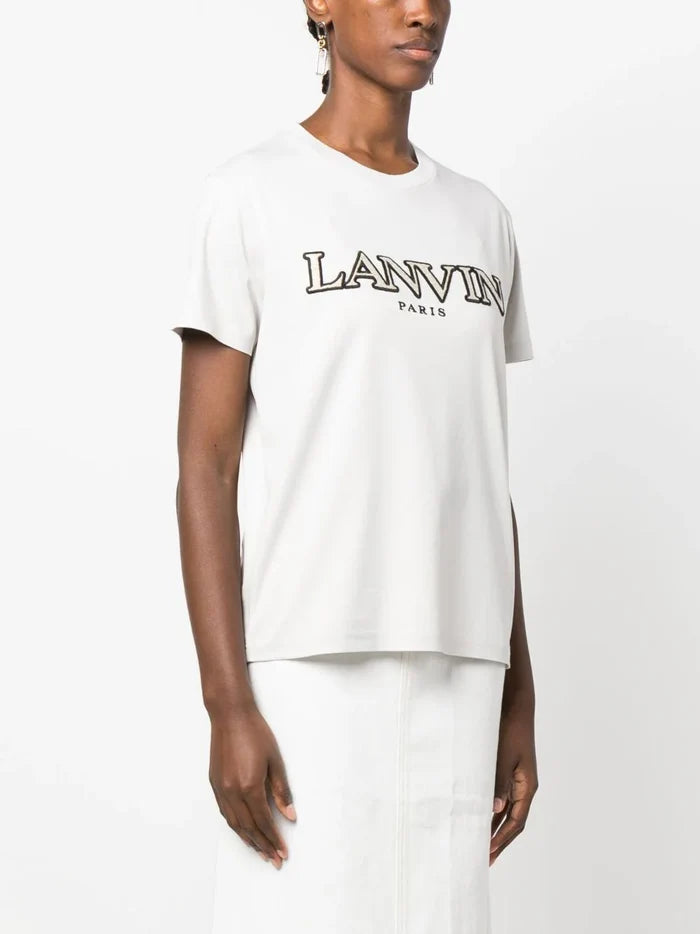 LANVIN WOMEN Curb Regular Fit T-Shirt Mastic - MAISONDEFASHION.COM