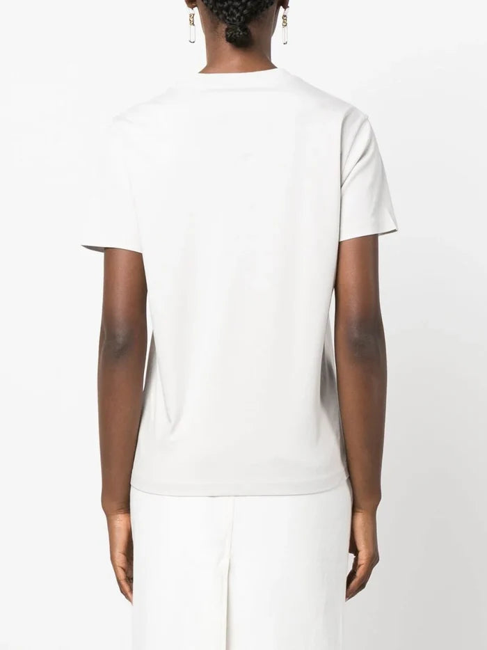 LANVIN WOMEN Curb Regular Fit T-Shirt Mastic - MAISONDEFASHION.COM