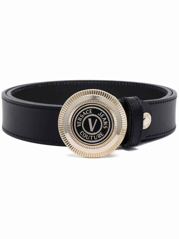 VERSACE JEANS COUTURE Logo Buckle Belt - MAISONDEFASHION.COM