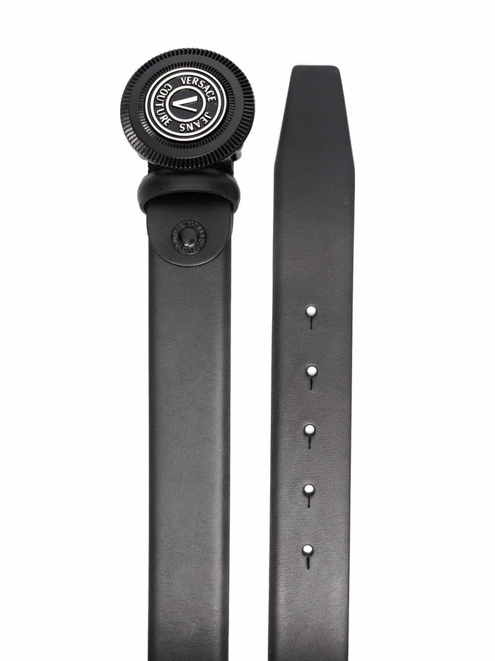 VERSACE JEANS COUTURE Logo Buckle Belt - MAISONDEFASHION.COM